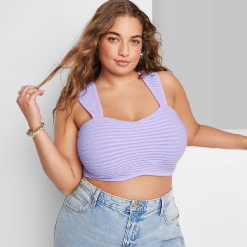 Wild Fable Sweater Tiny Bra Top